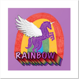 Rainbow Unicorn Posters and Art